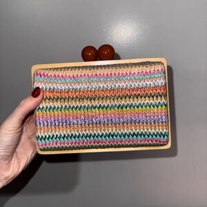 Multicolor Zigzag Clutch